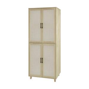 4 Door Cabinet, with 4 Adjustable Inner Shelves, Storage Cabinet