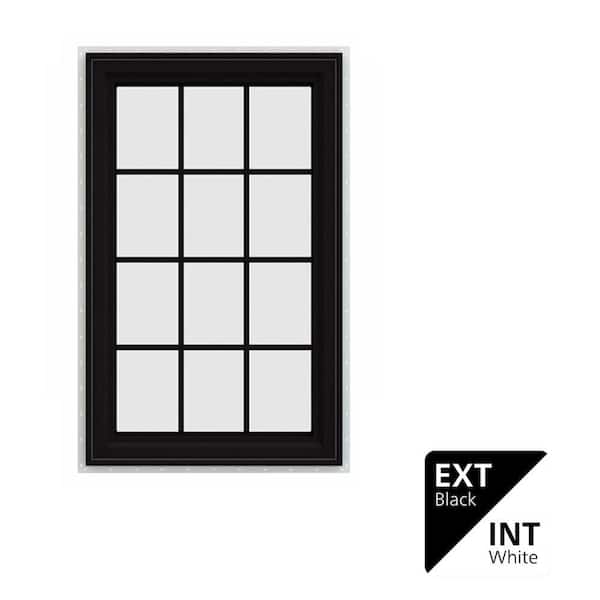 ★状態良好 WINDOW PANE ウインドウ・ペイン 和ジャズ JELD-WEN 36 in. x 48 in. V-4500 Series Black FiniShield Vinyl Left