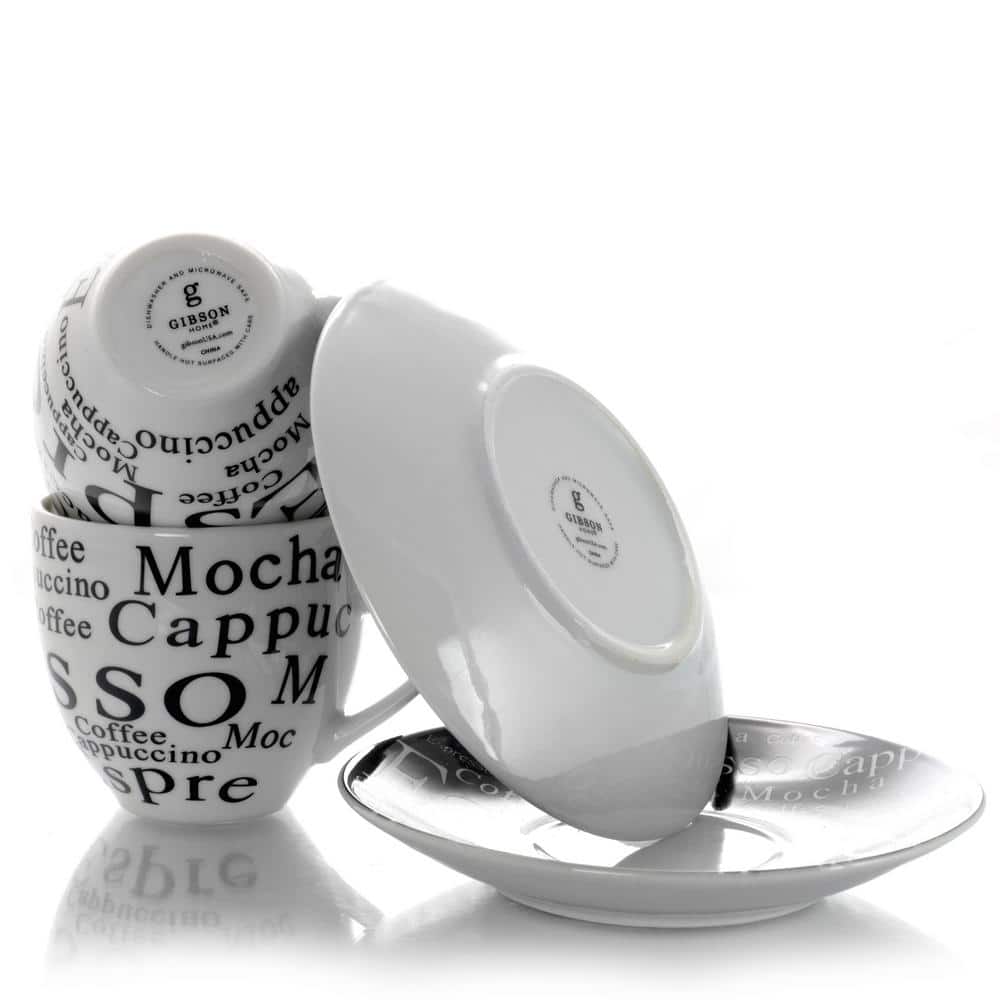 Espresso Expressions Espresso Cups with Saucers