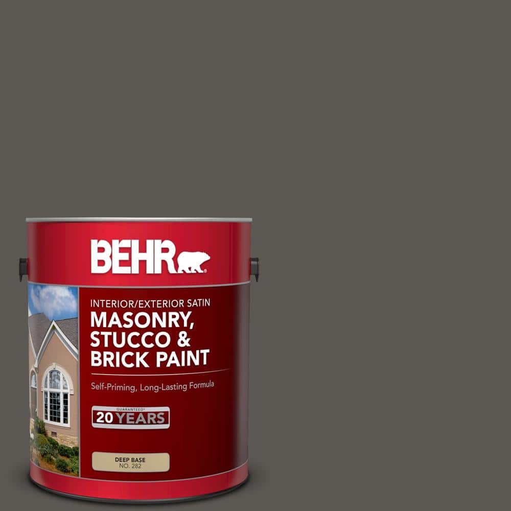 1 gal. #MQ2-62 Peppery Satin Interior/Exterior Masonry, Stucco and Brick Pa
