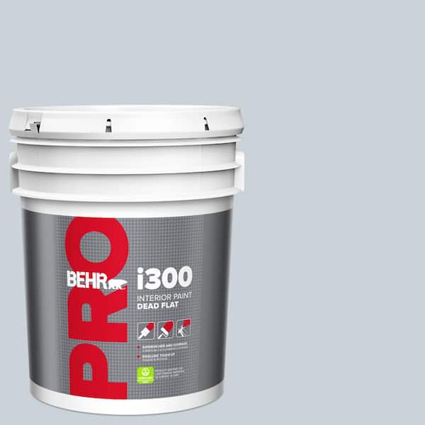 BEHR PRO 5 gal. #N480-1 Light Drizzle Dead Flat Interior Paint