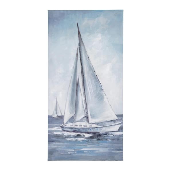 Yosemite Home Decor "Sail Away I" Unframed Mixed Media Nature Wall Art 48 in. x 24 in.