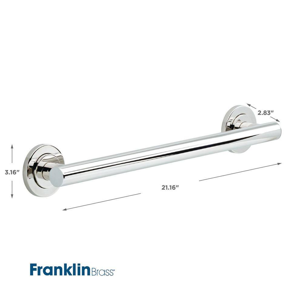 Voisin Polished Stainless Steel 18-Inch Bathroom Grab Bar