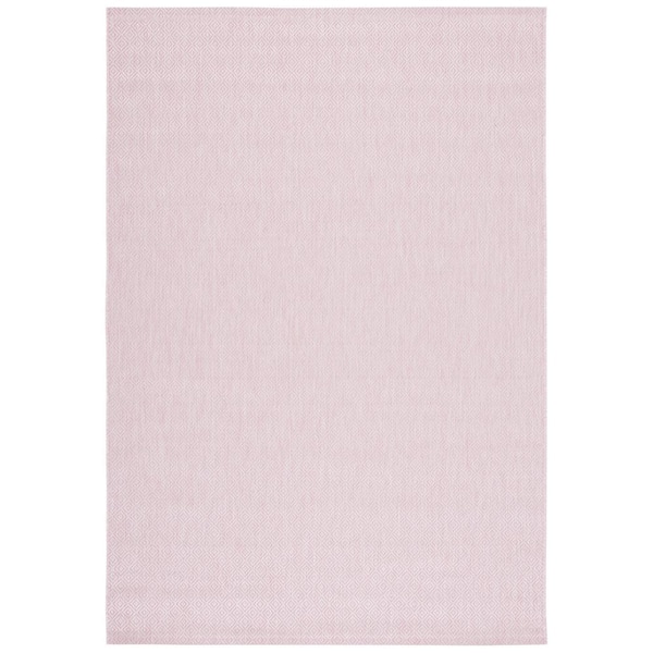 Courtyard Soft Pink 2 ft. x 4 ft. Dotted Diamond Indoor/Outdoor Area Rug