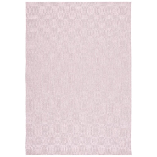 SAFAVIEH Courtyard Soft Pink 4 ft. x 6 ft. Dotted Diamond Indoor ...