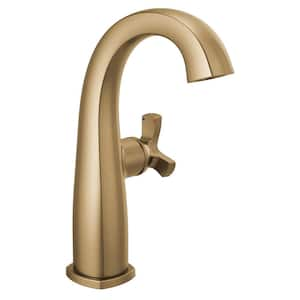 Stryke Mid-Height Single Handle Single Hole Bathroom Faucet in Lumicoat Champagne Bronze