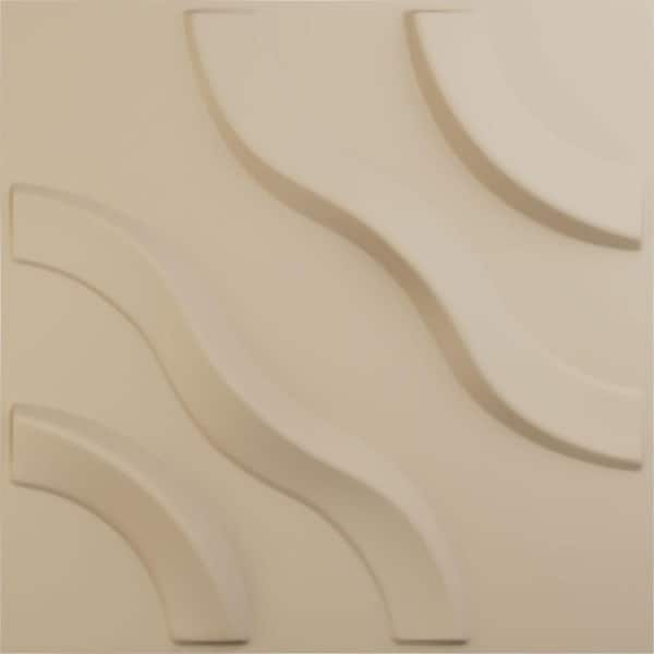 Ekena Millwork 11-7/8"W x 11-7/8"H Lane EnduraWall Decorative 3D Wall Panel, Smokey Beige (12-Pack for 11.76 Sq.Ft.)