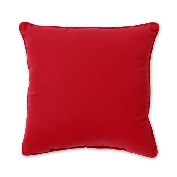 RST Brands Jockey Red 17 in. x 17 in. Outdoor Throw Pillow