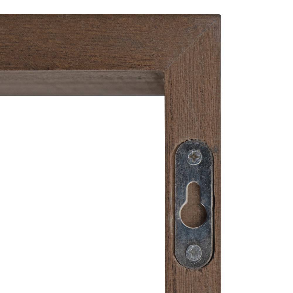 Rustic Brown Wood Floating Wall Shelf Set, 3 Piece