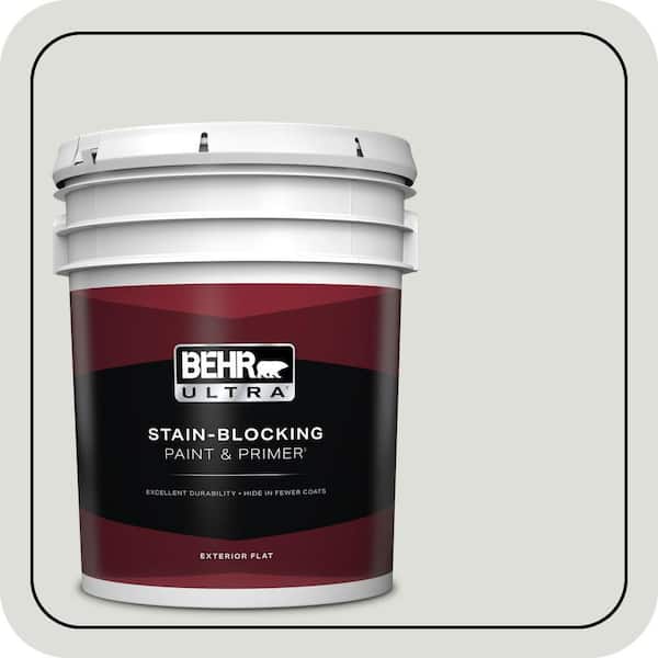 BEHR ULTRA 5 gal. #PPU25-11 Salt Cellar Flat Exterior Paint & Primer