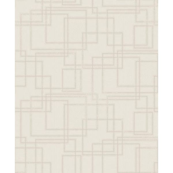 Seabrook Designs Linen Bauhaus Cityscape Paper Non-Woven Unpasted Wallpaper Roll (covers 56 sq. ft.)