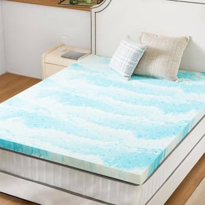 Comfort 3 in. King Cooling Gel Memory Foam Mattress Topper for Back Pain