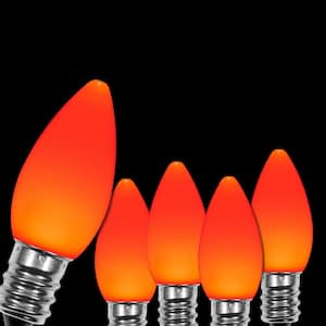 OptiCore C7 LED Orange Smooth/Opaque Replacement Light Bulbs (25-Pack)