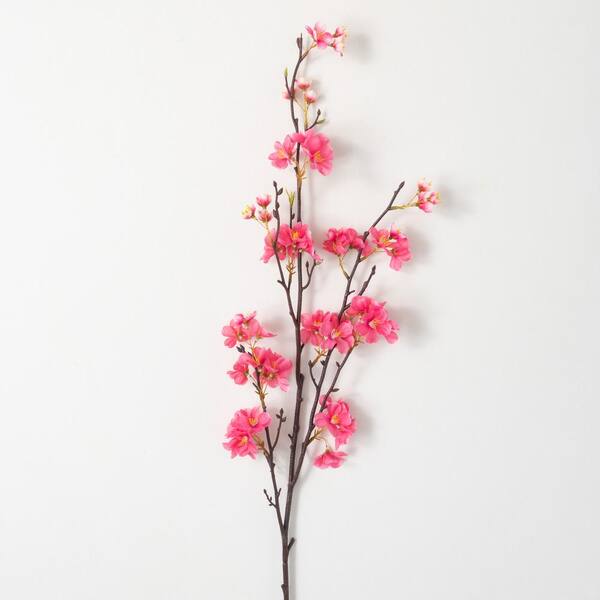 SULLIVANS 43 in. Dark Pink Artificial Blossom Spray