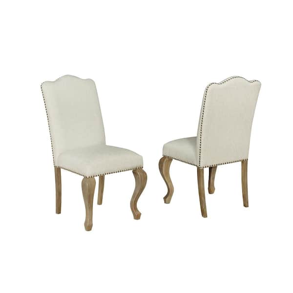 Best Quality Furniture Tiffany's Beige Upholstery Side Chair (set of 2) Chairs 22 in.