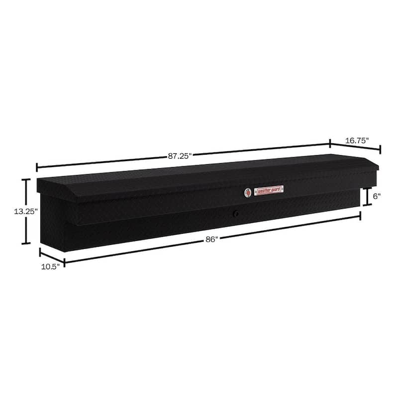 87.25 in. Matte Black Aluminum Long Lo-Side Truck Tool Box