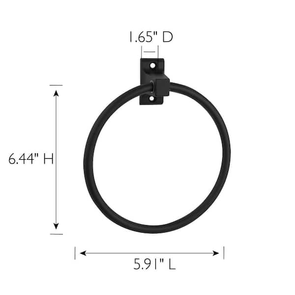 Millbridge Classic Wall Mounted Towel Ring in Matte Black