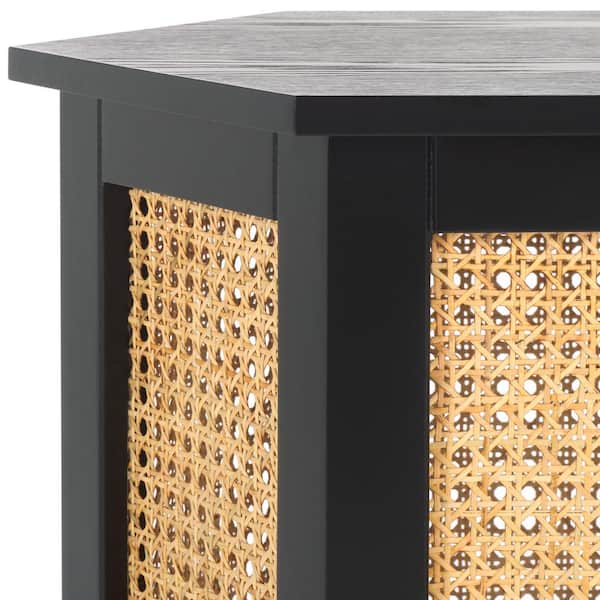 m*3様 Hilander Hexagon Table DAN SAFAVIEH Danez 20 in. Black Hexagon Rattan End Table