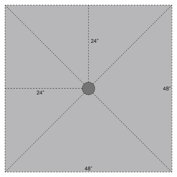 Dural Tilux 48 In X 48 In Center Drain Pre Sloped Waterproof Shower Pan Underlayment Se 4848 C The Home Depot