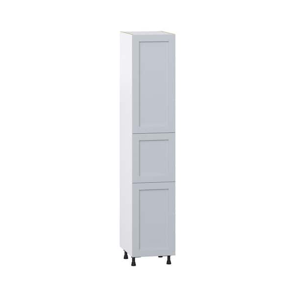 J COLLECTION Milton 18 in. W x 24 in. D x 94.5 in. H Assembled Shaker Pantry Kitchen Cabinet in Light Gray