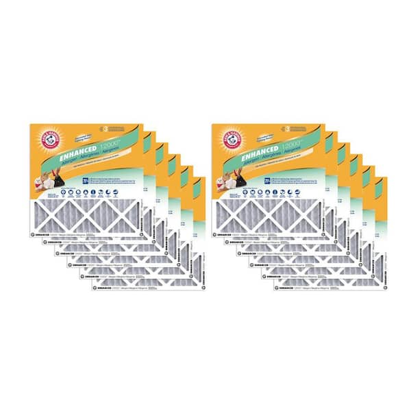 Arm and Hammer 12 x 24 x 1 Odor Allergen and Pet Dander Control Air Filter (12-Pack)