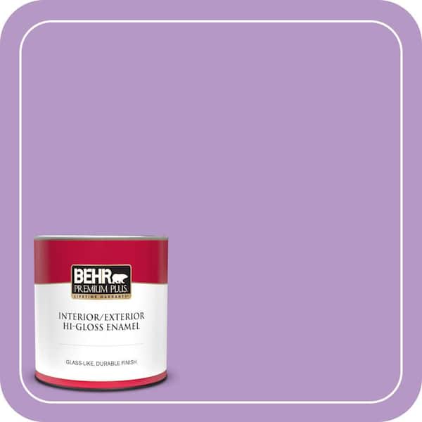 BEHR PREMIUM PLUS 1 qt. #660B-5 Atlantic Tulip Hi-Gloss Enamel Interior/Exterior Paint & Primer