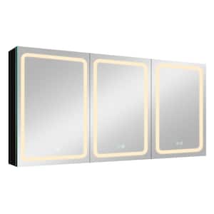 60 in. W x 30 in. H Rectangular Aluminum Medicine Cabinet with Mirrors and Shelves