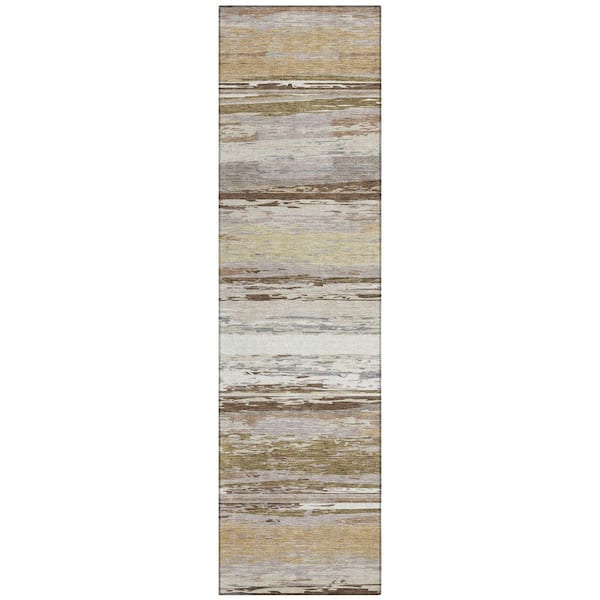 Addison Rugs Chantille Machine Washable Indoor/Outdoor Abstract ACN2287 Beige 2 ft. 3 in. x 7 ft. 6 in. Runner Rug