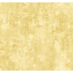 Embossed Vinyl Faux Plaster Sunglow Yellow Vinyl Strippable Roll (Covers 60.75 sq. ft.)