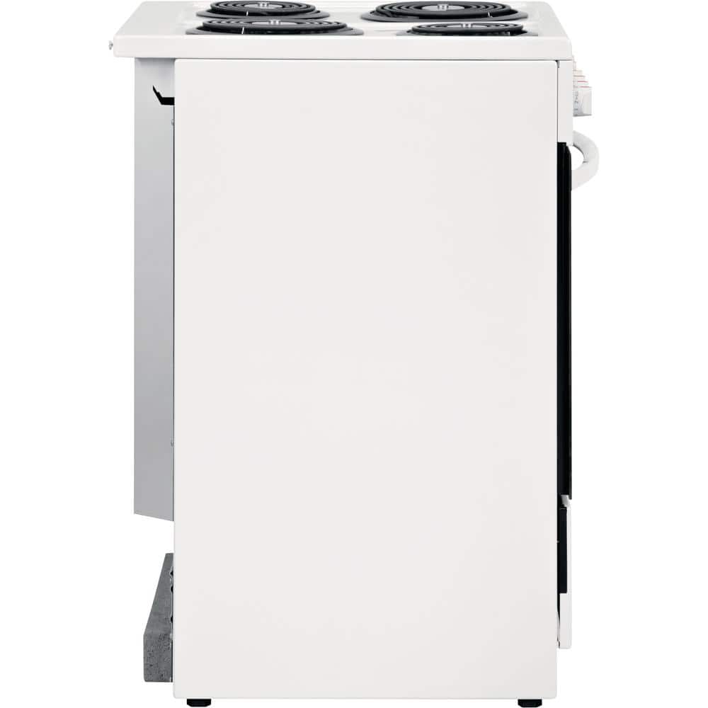 24-inch White Porcelain-Enamel Freestanding Electric Range