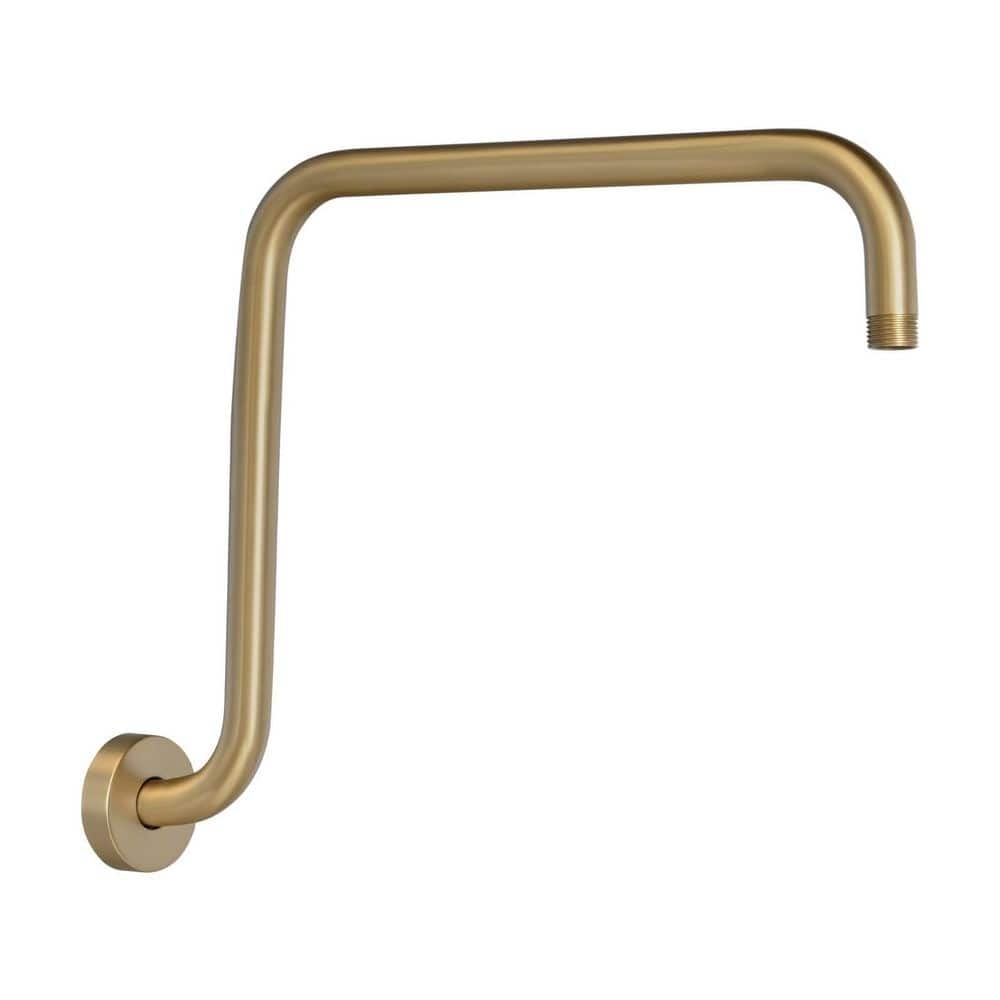 16 Inches Brushed Gold Shower Head Arm, S Shaped Shower Arm with Flange, High Rise Shower Head Extension Replacement price history on PriceWatchPro