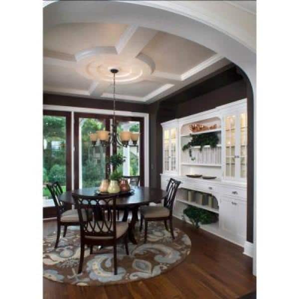 6-Light Mahogany Bronze Chandelier with Champagne Linen Washed Glass Shade