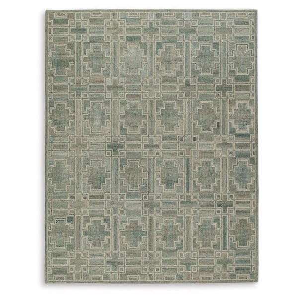 Jossland Gray 8 ft. x 10 ft. Geometric Area Rug