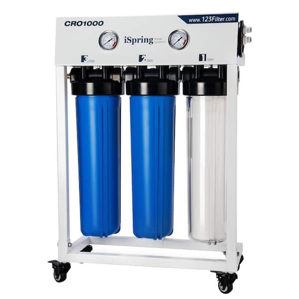 ISPRING 1000 GPD Tankless Light Commercial Reverse Osmosis Water Filter System, Ideal for Restaurants and Small Businesses