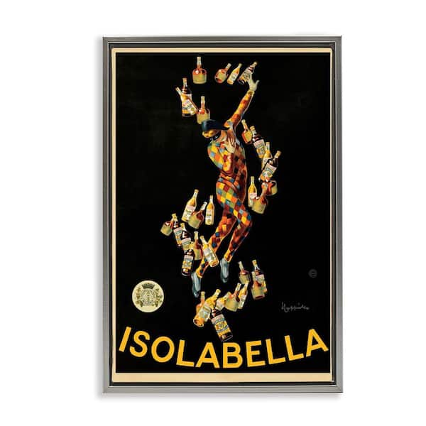 Stupell Industries Isolabella Vintage Ad by Vintage Poster Gray Floater Frame Food Graphic Art Print 31 in. x 21 in.