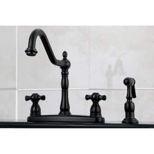 Duchess 2-Handle Standard Kitchen Faucet with Side Sprayer in Oil Rubbed Bronze