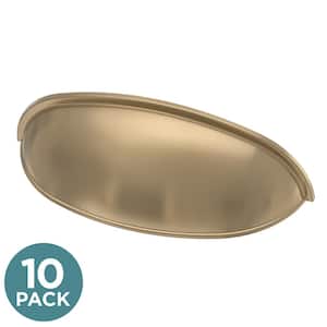 Liberty Dual Mount 2-1/2 or 3 in. (64/76 mm) Champagne Bronze Cabinet Drawer Cup Pull (10-Pack)