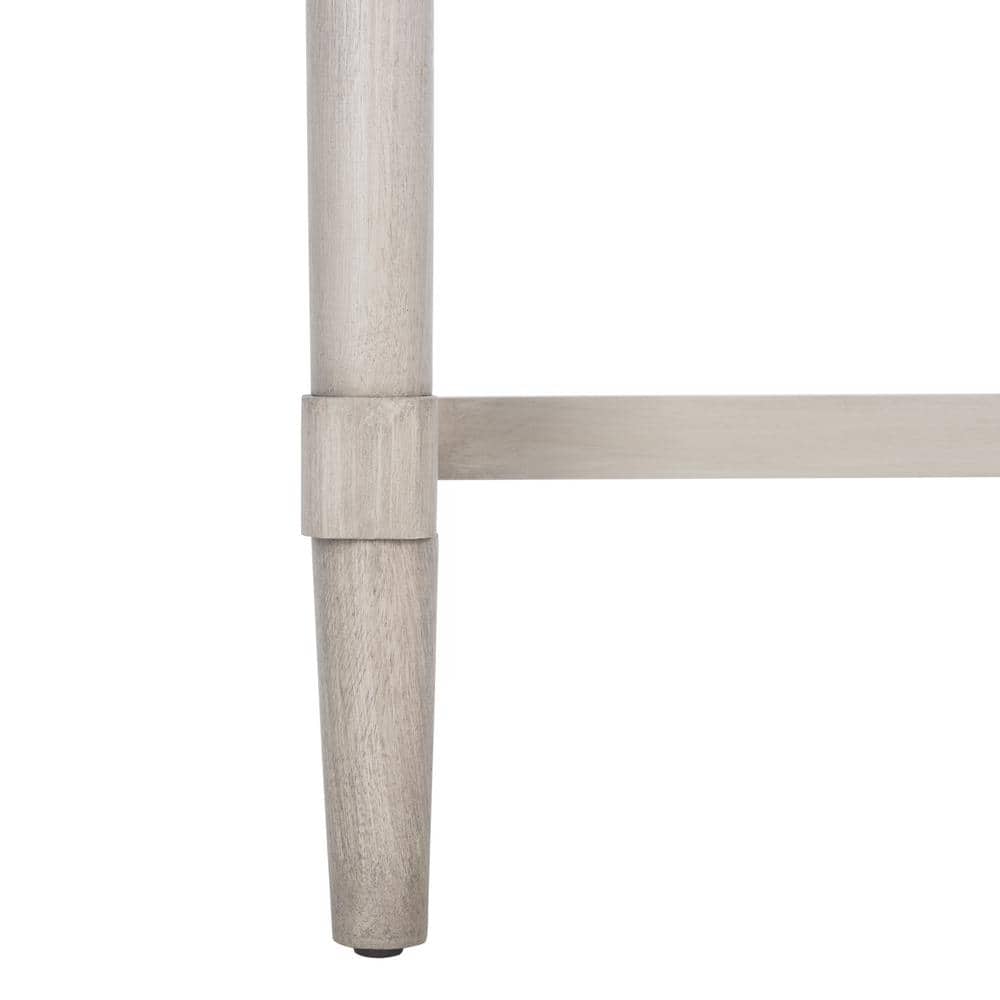 Gray Pinewood Traditional Console Table with Storage