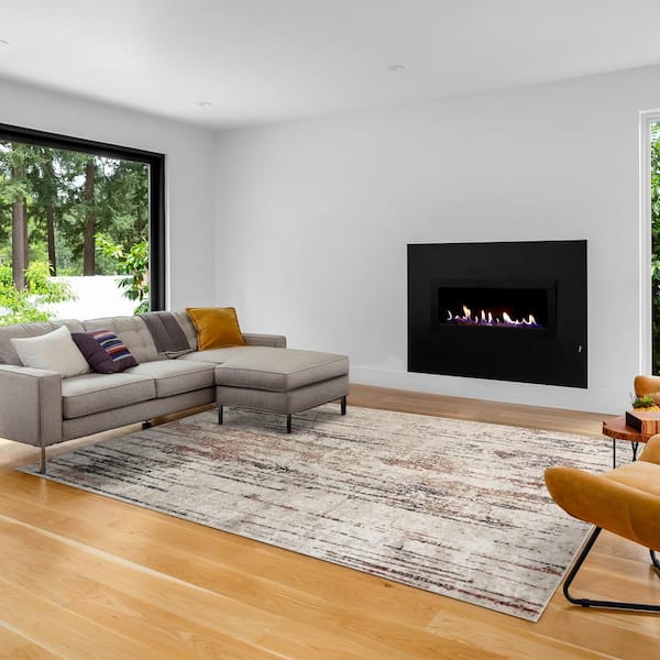 Heirloom Corah Ivory 5 ft. x 7 ft. Abstract Indoor Area Rug