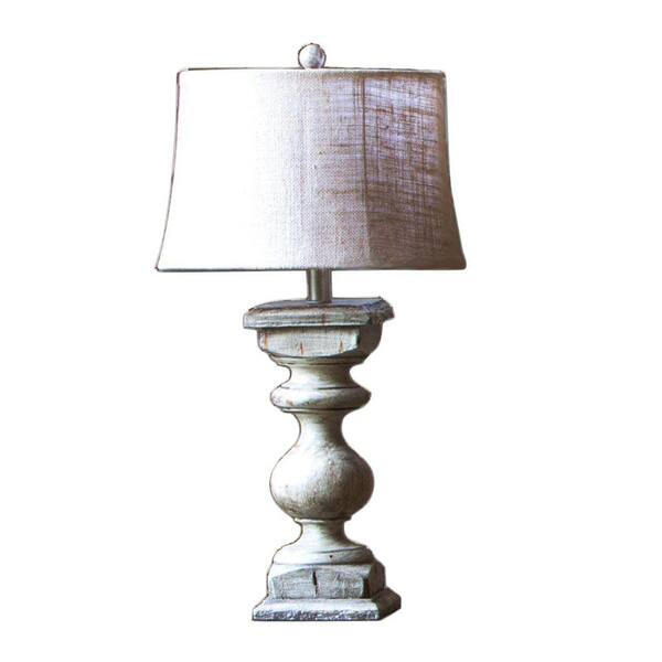 Home Decorators Collection Balustrade 26 in. Gray Lamp with Shade