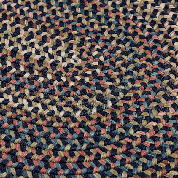 Trends Navy 2 ft. x 6 ft. Braided Runner Rug