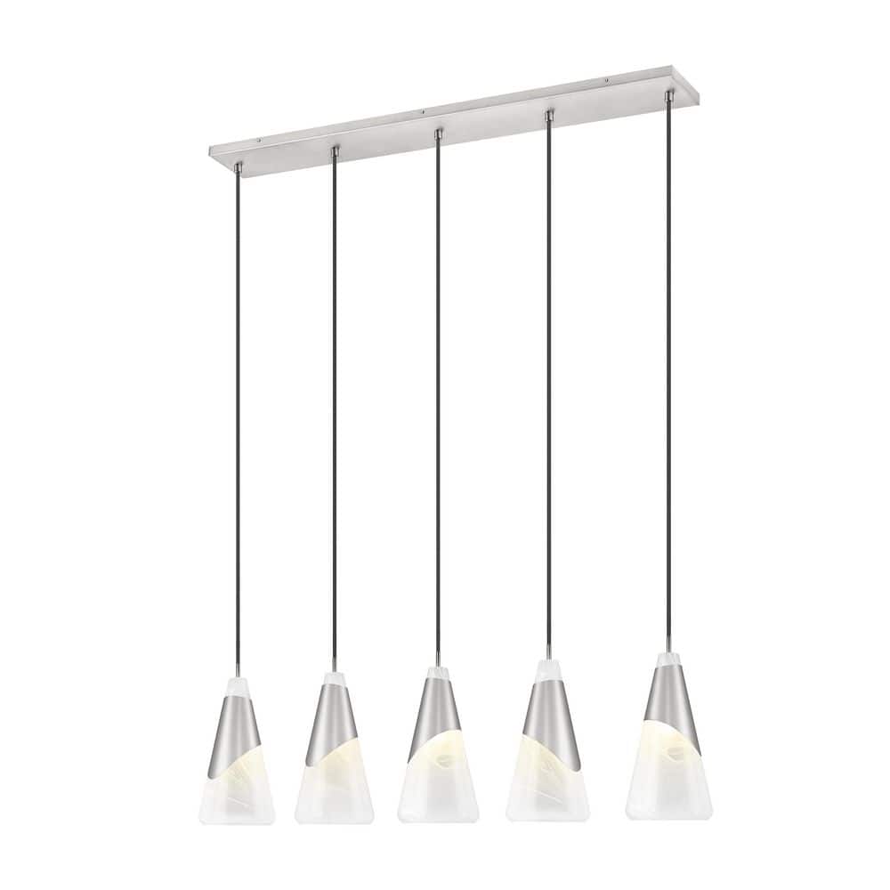 Aimie 5 light Brushed Nickel Chandelier for Indoor Use with No Bulbs Included price history on PriceWatchPro