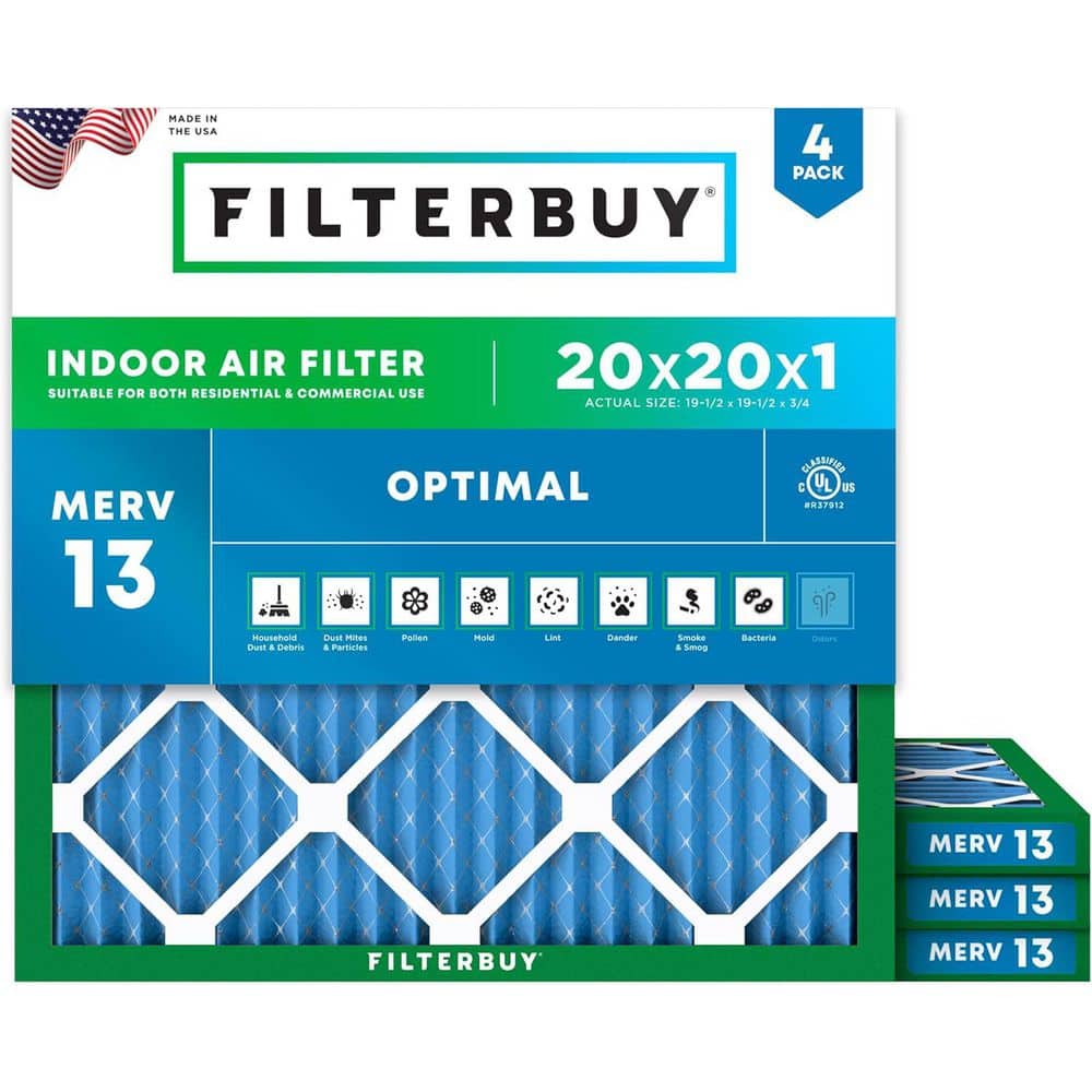 best furnace filter for cigarette smoke Air Buying Guide PuroAir Mega Filter for home HVAC systems provides allergy relief with activated carbon filtration and MERV 13 rating Filterbuy 20 in. x 20