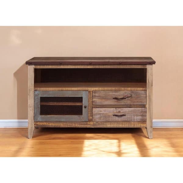 Brown TV Stand Fits TV's up to 50 in. with Drawers;Shelves;Cabinet