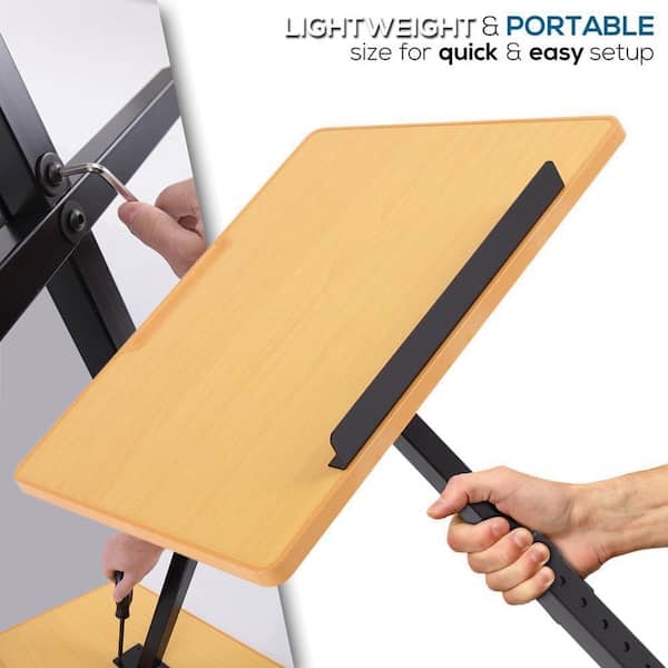 Universal® Foldable Double-Sided Dry Erase Easel, Two Configurations, 29 x  41, White Surface, Black Plastic Frame