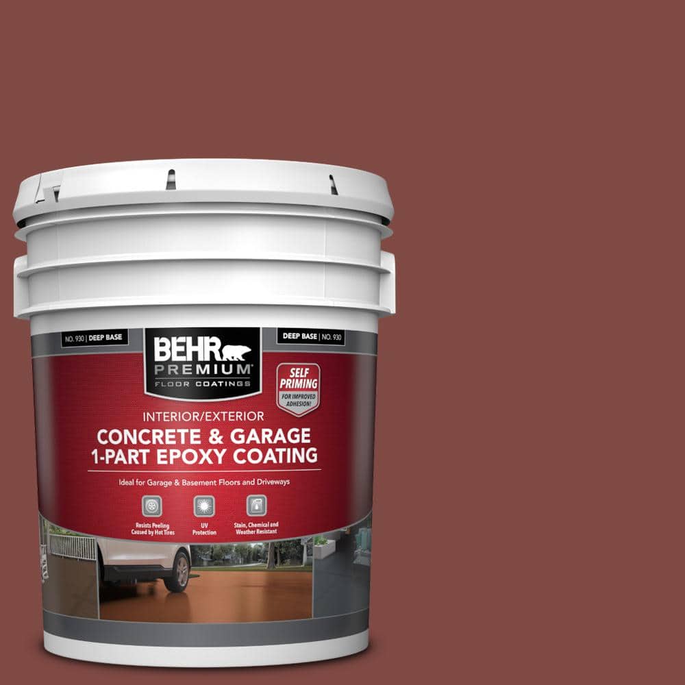 BEHR PREMIUM 5 gal. SC112 Barn Red SelfPriming 1Part Epoxy Satin