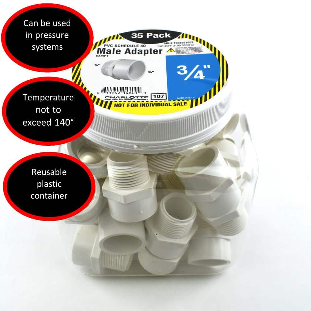 3/4 in. PVC Adapter S x M Pro Pack (35-Pack) price history on PriceWatchPro