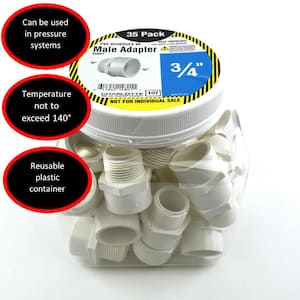 3/4 in. PVC Adapter S x M Pro Pack (35-Pack)