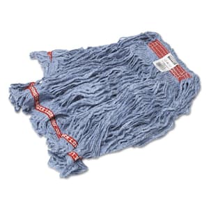Cotton/Synthetic Swinger Loop Wet String Mop Mop Head, Blue, Large, 6/Carton