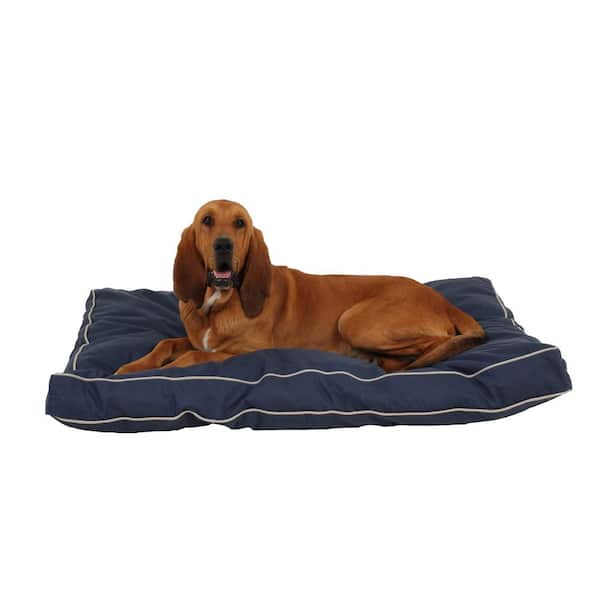 Unbranded Large Classic Twill Rectangle Jamison Bed - Blue